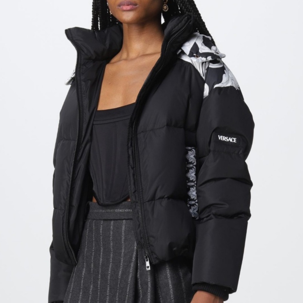 VERSACE SILVER BAROQUE PUFFER - Picture 2 of 6
